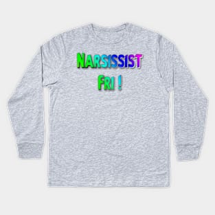 Narsissist Fri - blue hue Kids Long Sleeve T-Shirt